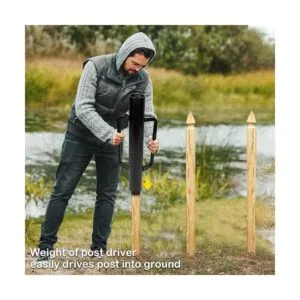 Urban Deco Conductor de poste de valla con mango de acero_5