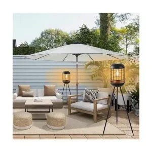 Lámpara de pie solar para exteriores faroles grandes para_3