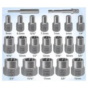 XEWEA Juego de extractor de tuercas de pernos juego de_2