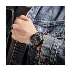 BUREI Relojes minimalistas delgados para hombre de acero_2