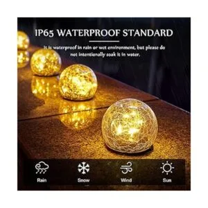 Luces solares de jardín para exteriores luz de globo de_5