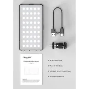 PHOTOOLEX Luz de video RGB en la cámara para cámaras DSLR_7