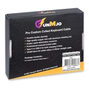 GunMjo Starlight Cable de teclado USB C en espiral para_6