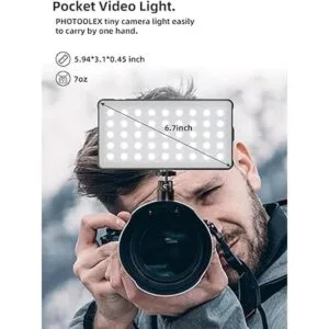 PHOTOOLEX Luz de video RGB en la cámara para cámaras DSLR_6