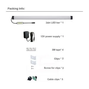 LAIFUNI Iluminación regulable bajo el gabinete barra de_7