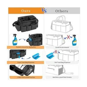 LoDrid Bolsa grande de limpieza portátil con 4 separadores_3