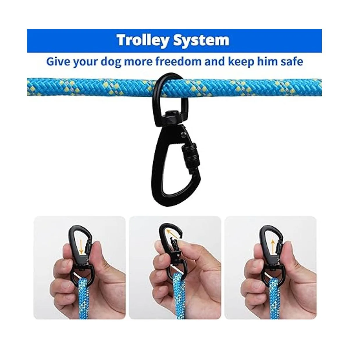 Cable de amarre para perros para campamento sistema de_2