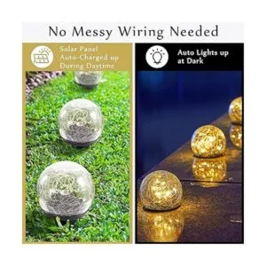Luces solares de jardín para exteriores luz de globo de_4