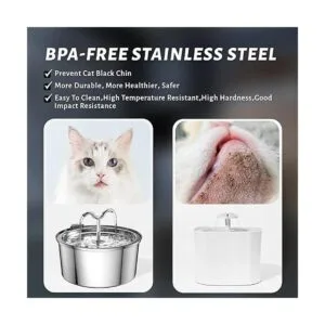 DOOOB Fuente de agua para gatos dispensador automático de_4