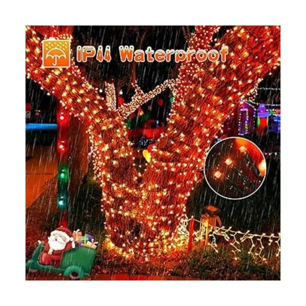 JMEXSUSS 600 luces solares LED naranjas cadena de luces_2