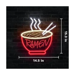 IMEGINA Letrero de neón de ramen rojo 3D regulable 12_3
