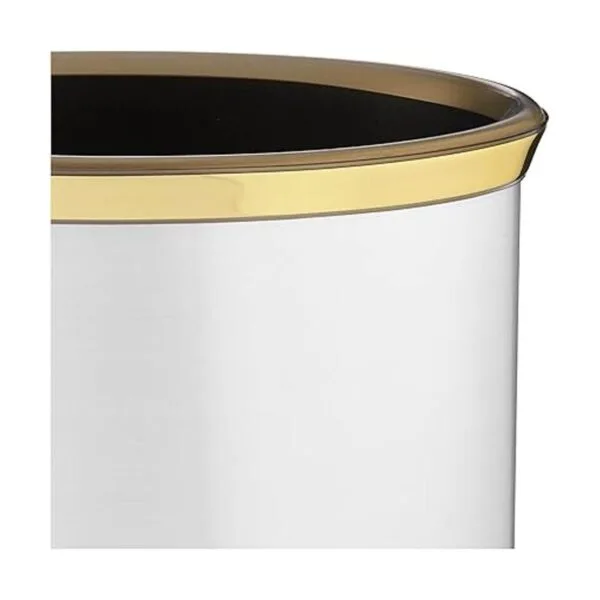 Kraftware Mylar cromo cepillado13inch cesta de residuos_4