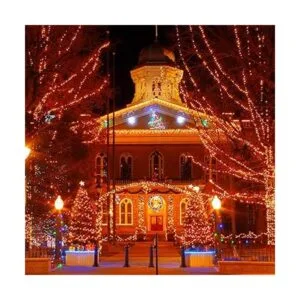 JMEXSUSS 600 luces solares LED naranjas cadena de luces_7