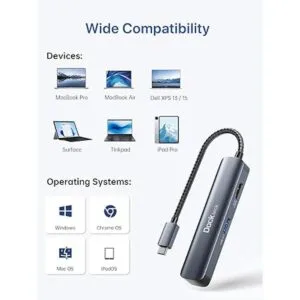 Adaptador multipuerto USB C Hub Dockteck 5 en 1 USBC_6