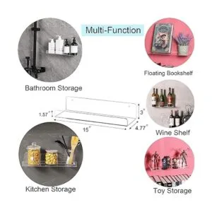 Sooyee Acrylic Shelves8 Pack 15 Inch Floating Wall_2