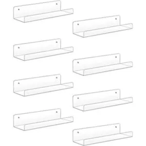 Sooyee Acrylic Shelves8 Pack 15 Inch Floating Wall_1