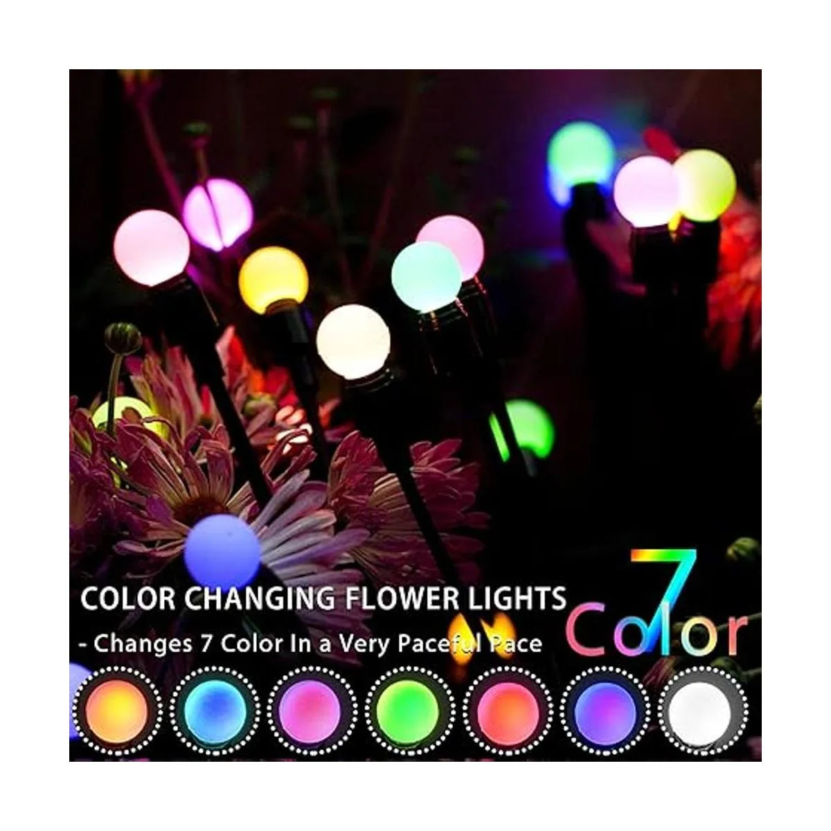 TONULAX Luces solares de jardín paquete de 4 luces_6