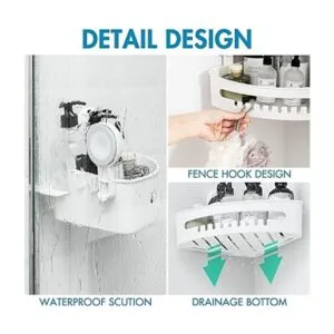 TAILI Organizador de ducha con ventosa paquete de 2_4