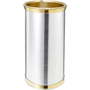 Kraftware Mylar cromo cepillado13inch cesta de residuos_2