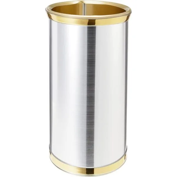 Kraftware Mylar cromo cepillado13inch cesta de residuos_2