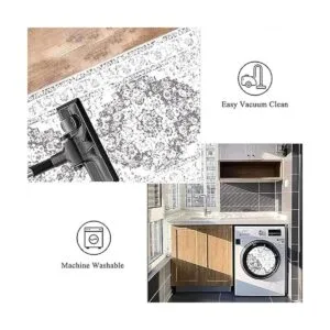 Pauwer Alfombra de pasillo de 2 x 6 pies estilo bohemio_3