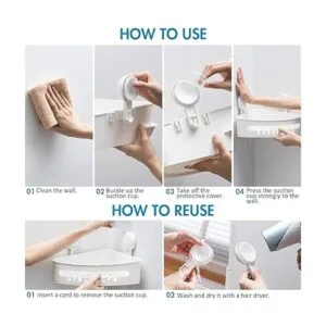 TAILI Organizador de ducha con ventosa paquete de 2_7