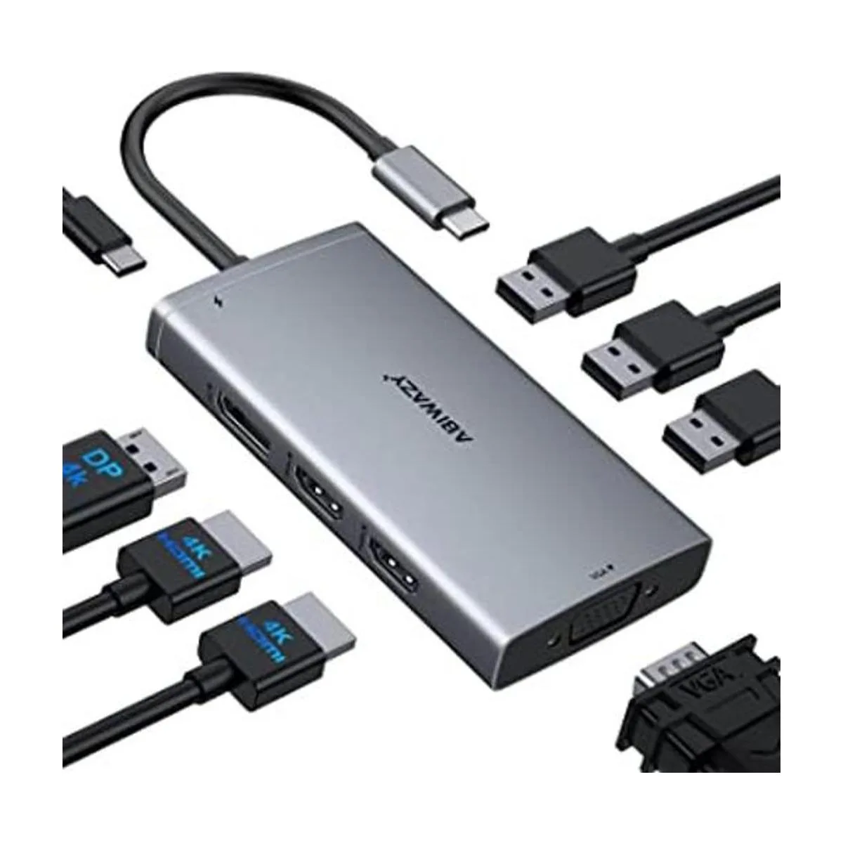 Estación de acoplamiento USB C a HDMI dual monitor doble_1