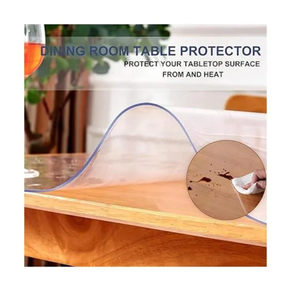 Protector de mesa de plástico transparente de PVC de 18 x_6