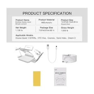 HiBloks Soporte de realidad virtual con luz LED para_6