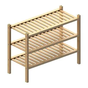 ROMGUAR CRAFT Zapatero de bambú de 3 niveles para entrada_7