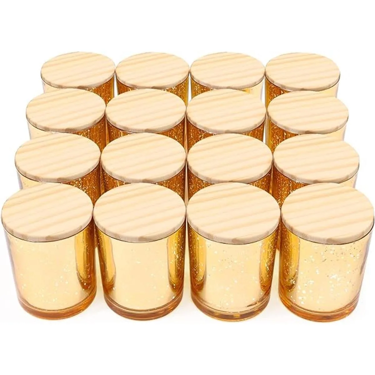 Showin 16 piezas frascos de vidrio grueso de 6 onzas con_1