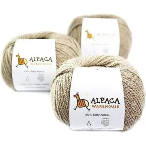 Juego de 3 madejas de 100 lana de alpaca bebé peso_1