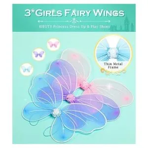 Vestidos de princesa para niñas alas de hada ropa de_4