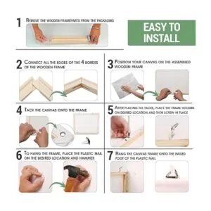 ARTIQO Barras de estiramiento de lona DIY de 24 x 36_5