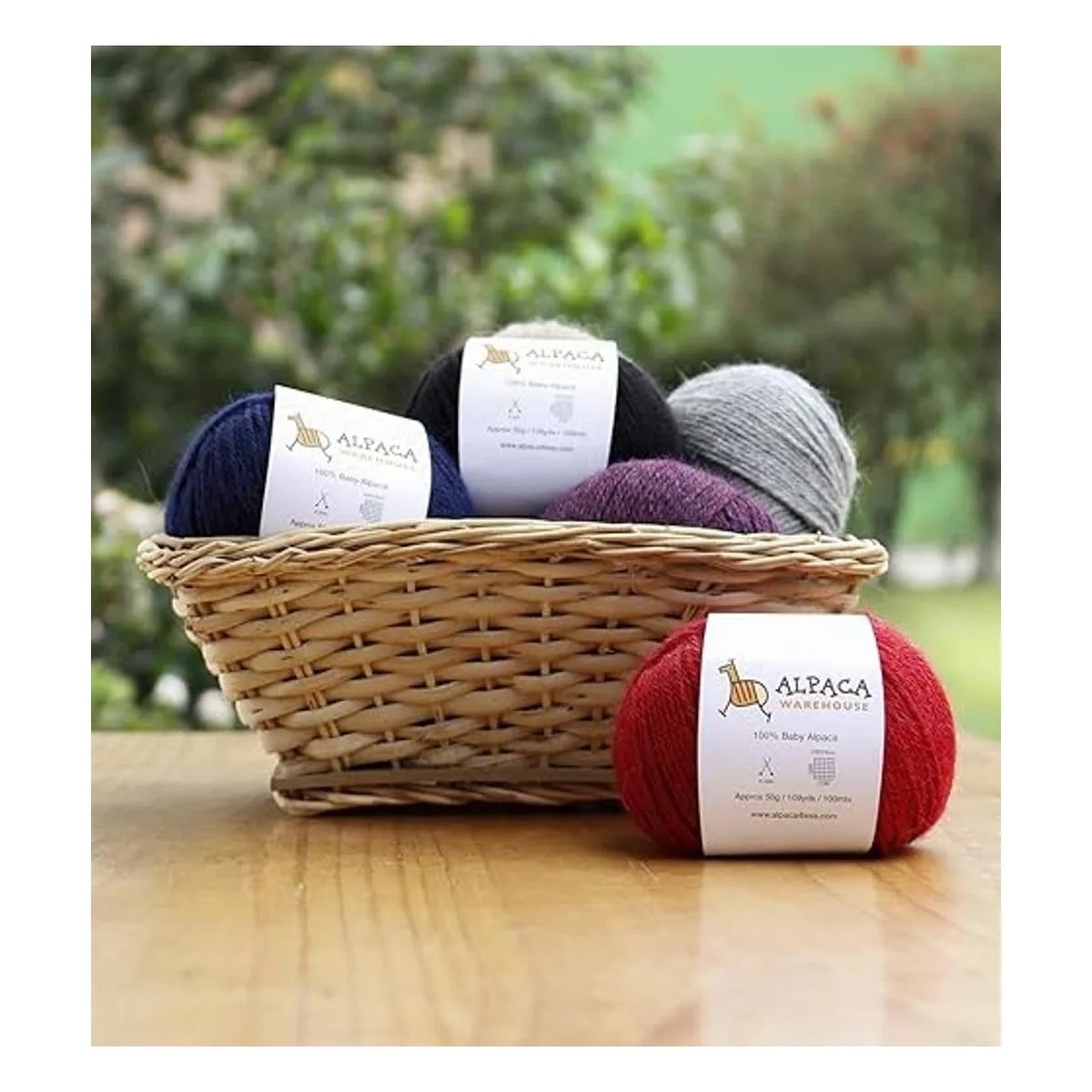 Juego de 3 madejas de 100 lana de alpaca bebé peso_5