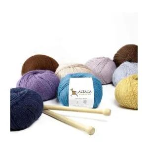 Juego de 3 madejas de 100 lana de alpaca bebé peso_7