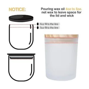 Showin 16 piezas frascos de vidrio grueso de 6 onzas con_5