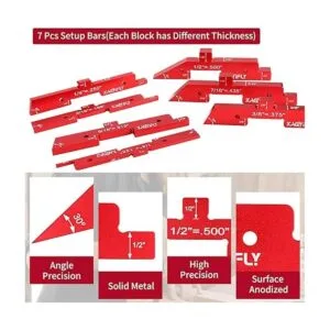 KAGYIFLY Router Table Setup Bars 7pcs Aluminum Precision_2