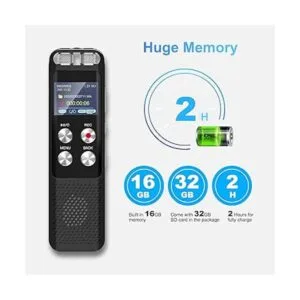 Grabadora de voz digital de 48 GB grabadora activada por_4