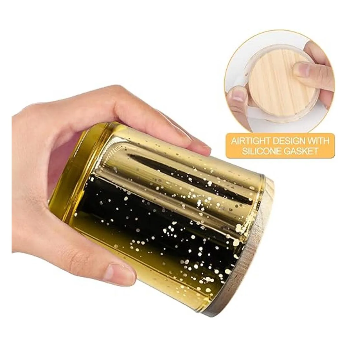 Showin 16 piezas frascos de vidrio grueso de 6 onzas con_2