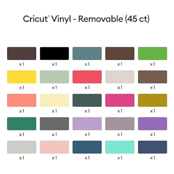 Cricut Vinilo removible muestra todo hojas de vinilo de_2