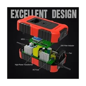 Foxwer Cargador de batería de 12 V y 24 V cargador de_7