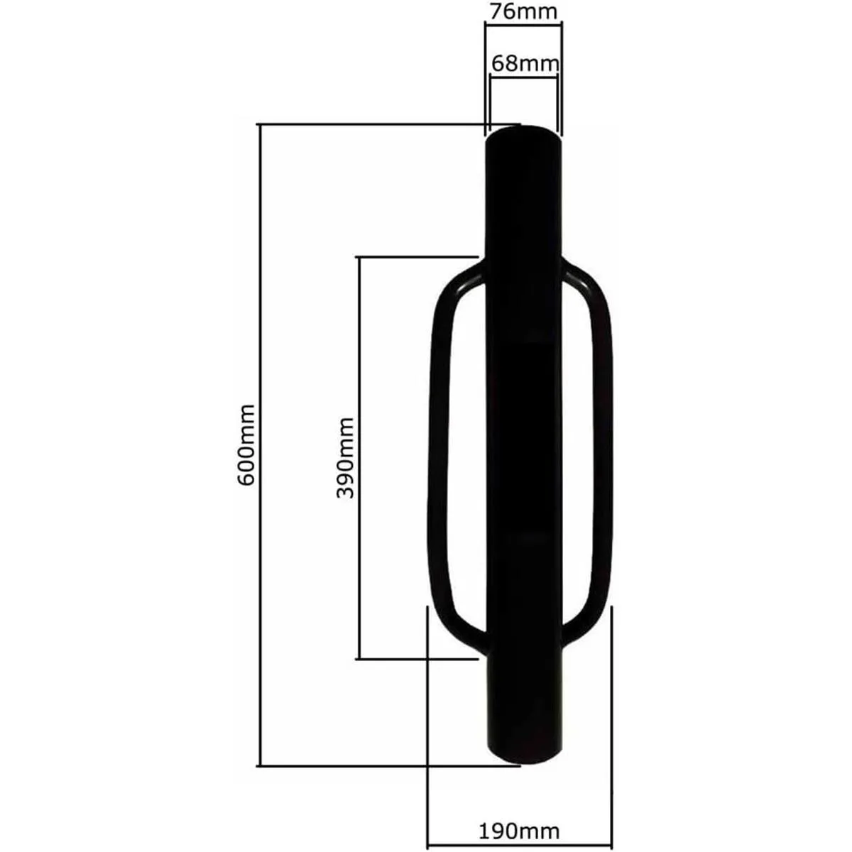 MTB Poste de valla con asa 12 libras de hierro negro_5