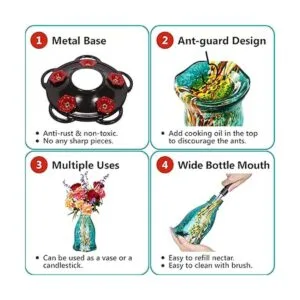 LUJII Comederos para colibríes para exteriores con_5