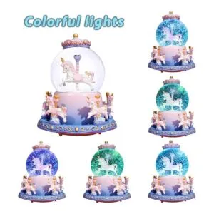 AiLiKaSic Caja de música de carrusel con luces LED que_2
