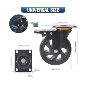 Juego de 4 ruedas giratorias de 5 pulgadas ruedas_2