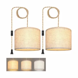 Lámpara colgante con enchufe luces colgantes con cable de_1