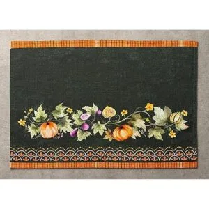 Maison d Hermine Pumpkin Garden Juego de 4 manteles_2
