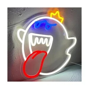 Letrero de neón con diseño de King Boo The Ghost Face LED_3