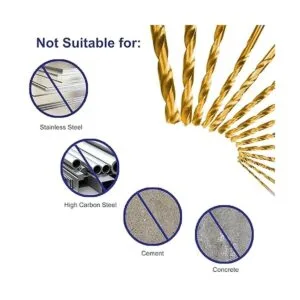 Juego de 230 brocas giratorias de titanio acero de alta_6
